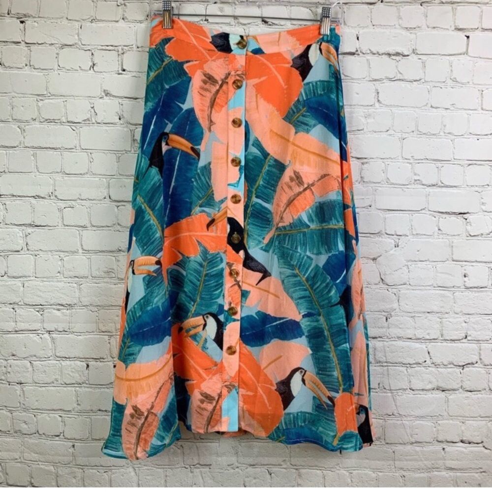 Farm Rio Tropical Toucan Skirt NWT